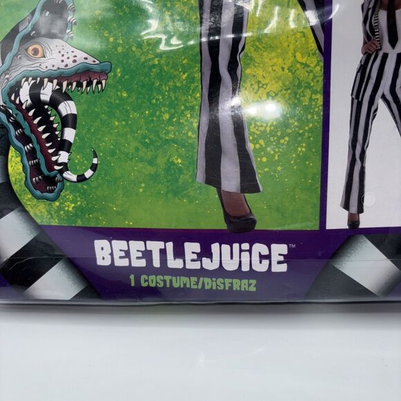 Beetlejuice Women Halloween Costume Small 2-4 Party Gothic (MISSING PANTS) NIP - Picture 8 of 13